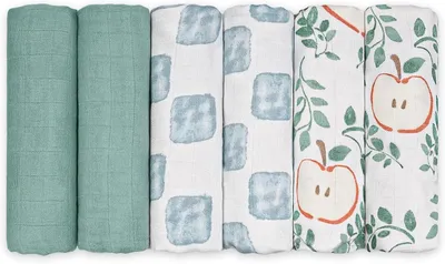 Produktbild von Mousselinedoeken für Babys, 6 Stück, 70 x 70 cm, saugfähig, Baumwolle, für Reinigung und Abwischen