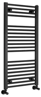 Produktbild von Aqualine DIRECT Badheizkörper mit seitlichem Anschluss 450x960mm, Schwarz matt
