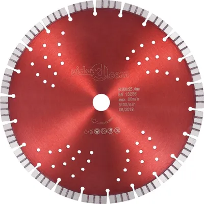 Image de Disque de coupe diamanté avec turbo et trous Acier 300 mm