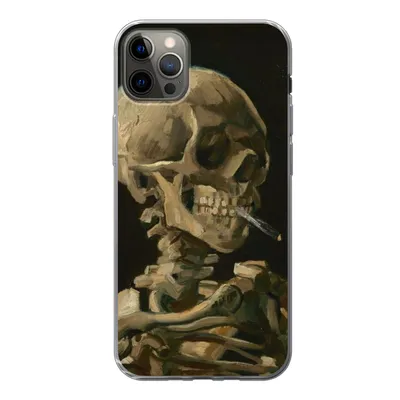 Obrázek produktu pro Kryt na mobilní telefon pro Apple iPhone 13 Pro Max Hlava kostlivce s hořící cigaretou - Vincent van Gogh Silikonové měkké pouzdro