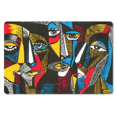 Produktbild von MuchoWow® Schreibtischunterlage Malerei - Ölgemälde - Kubismus 60x40 cm - XXL Mauspad - Großes Mauspad