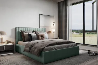 Produktbild von Kaiser Möbel Polsterbett 140x200 mit bettkasten und Öffnung öffnen SYLT Grün