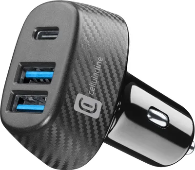 Produktbild von USB Car Charger Multipower Trio 44W Black (60073)