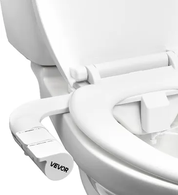 Produktbild von VEVOR Bidet-Toilettenaufsatz selbstreinigender Toilettensitz-Aufsatz mit 2 einziehbaren Düsen & einstellbarem Wasserdruck & Doppelknauf (Griff Stil), leicht zu installierender Kaltwassersprüher