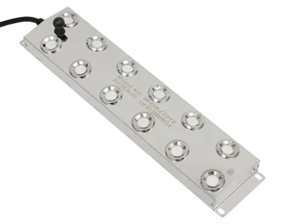Image de Nébuliseur à ultrasons - Générateur de brouillard industriel avec 12 buses - 400 W - 9 litres/heure - <36 dB - Alimentation 45 V DC - Prise européenne 220–240 V - Argent