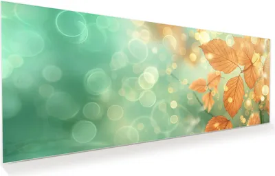 Produktbild von Glasbild 150x60cm in XXL für Wohnzimmer, Schlafzimmer Motiv Herbstliche Blätter