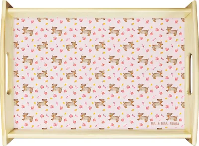 Produktbild von Mr. & Mrs. Panda Tablett Hund Dackel - Rosa - Geschenk, serviertablett aus holz, Dachshund, Holztablett, Hunde, Servier, Sprüche