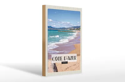 Produktbild von Holzschild Reise 20x30cm cote d'azur Frankreich Reiseziel
