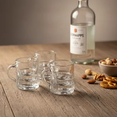 Produktbild von Schramm® 12 Stück Schnapsgläser 3cl Stamper Schnaps Glas Shot Gläser Bar Schnapsglas Stamper Kurze 3cl Stamperle 12er Pack