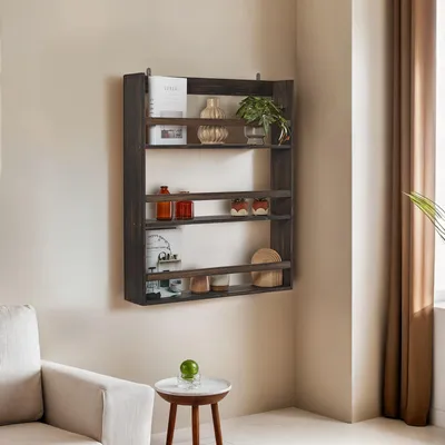 Produktbild von Skye Decor, Cm-067-A, Wandregal, Schwarz, 100% HOLZ, 73 x 14 x 90 cm
