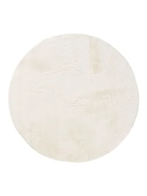 Produktbild von Fellteppich Furry Creme ø 120 cm rund Wohnzimmer  Rutschfest Waschbar Hochflor benuta Flauschig Plüsch Shaggy Weich