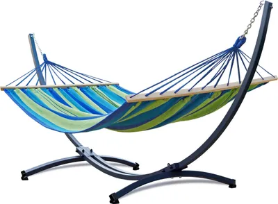 Obrázek produktu pro Potenza houpací síť s rámem Pro dvě osoby houpací síť s tyčí 220x160 cm I Rám 220kg