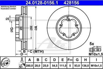 Immagine prodotto di ATE Disco freno Articolo: 24.0128-0156.1