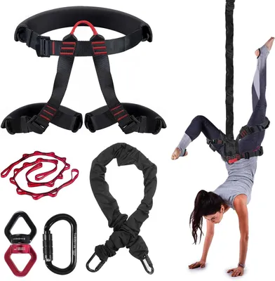 Produktbild von Bungee-Fitness-Gurt – Fitnessriemen – Widerstandsbänder – Trainingsgurt – Yogagurt – Verstellbar für 36 kg bis 54 kg