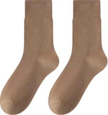 Produktbild von Damen Retro-Wadensocken, warme Crew-Socken, einfarbig, kuschelige Stapelsocken, keine Pillingbildung, weiche lange Socken für Herbst und Winter