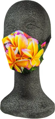 Produktbild von PSYWORK Schwarzlicht Behelfsmaske Neon "Tempelbaum Frangipani", Gr. S