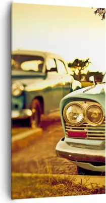 Produktbild von Bild auf Leinwand - Leinwandbild - Auto Kuba Klassiker - 65x120cm - Wand Bild - Wanddeko - Leinwanddruck - Bilder - Kunstdruck - Wanddekoration - Leinwand bilder - Wandkunst - PA65x120-3491