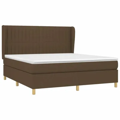 Produktbild von Boxspringbett mit Matratze Dunkelbraun 160x200 cm Stoff