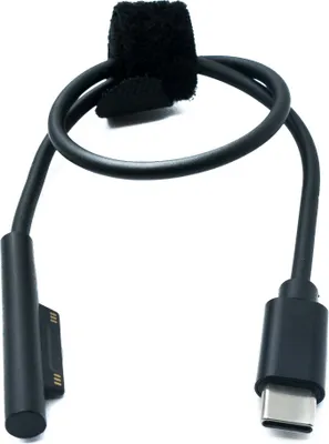 Obrázok produktu pre SYSTEM-S USB 3.1 kábel 30 cm nabíjací kábel pre Microsoft Surface v čiernej farbe