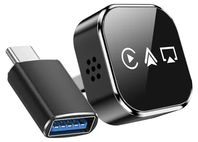 Produktbild von Avizar, Wireless CarPlay Auto Adapter Bluetooth und Wi-Fi Empfänger USB USB-C, Schwarz