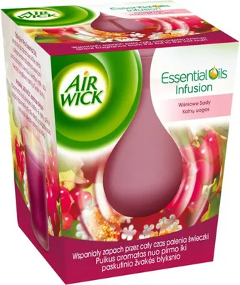 Zdjęcie produktu dla 6x Airwick świeczka zapachowa 105g Mountain Berry Blossom szklana dekoracja wnętrz zapachy do pokoju