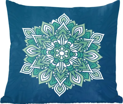 Produktbild von MuchoWow® Zierkissen Sofakissen Wohnzimmer Dekokissen 50x50 cm Mandala abstrakt grün - Komfort - Sofakissen