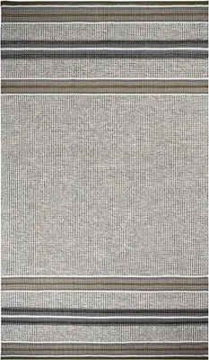 Produktbild von Handgefertigter Wohn- und Schlafzimmerteppich mit geometrischem Muster POMPANO