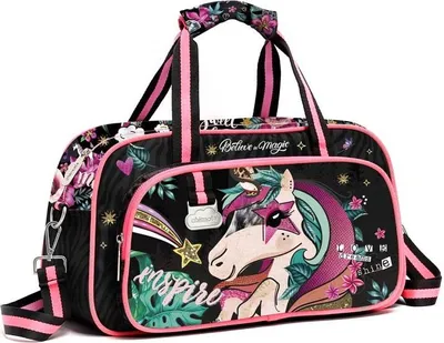 Produktbild von Sporttasche mit Einhorn Motiv Reisetasche Tasche Tragetasche Schultasche Pferd