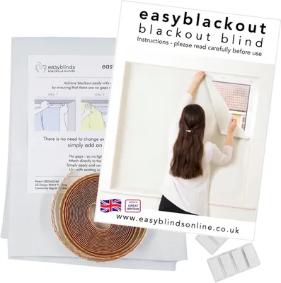 Productafbeelding van Easyblinds easyblackout Blackout blind kit - Maat 1 - Wit (Ook verkrijgbaar in Crème)