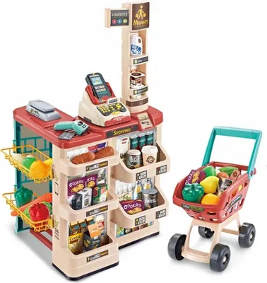 Immagine prodotto di Supermercato Negozio Per Bambini Terminale Di Pagamento Cassa Scanner Carrello Spesa