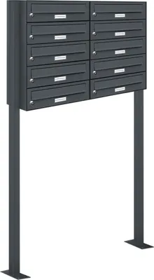 Produktbild von 10er Standbriefkasten Anlage Freistehend RAL 7016 - Anthrazit