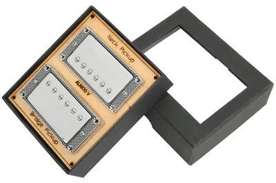 Produktbild von 2 Stück Doppelspulen-Tonabnehmer Silber 5-saitige E-Gitarre Musikinstrument Zubehör