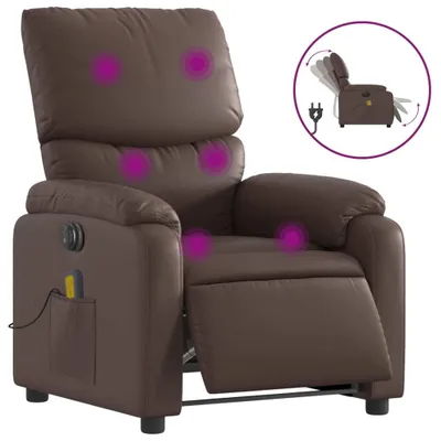 Produktbild von Massagesessel Elektrisch Braun Kunstleder