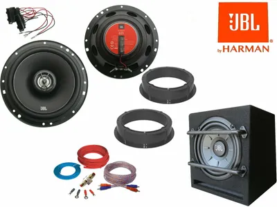 Produktbild von JBL für VW Golf 4 IV 1997- 2003 Komplett Lautsprecher aktiv Subwoofer Set Tür Vorn