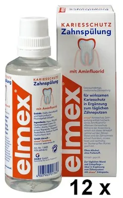 Produktbild von Elmex Kariesschutz Zahnspülung 12er Pack 4800ml