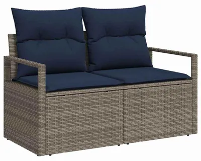 Obrázok produktu pre vidaXL Záhradná pohovka s vankúšmi 120 x 62 x 69 cm polyratan
