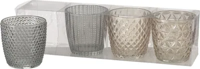 Produktbild von Boltze Home Windlicht Marilu 4-delige set Ø7xh7cm grijs