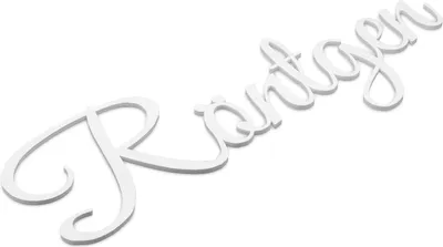 Produktbild von Röntgen Türschild Schriftzug Firma Name 3D Wandschild Selbstklebend Weiß