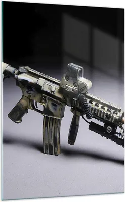 Produktbild von Bilder auf glas - Einteilig - Armee Gewehr - 70x100cm - Glasbilder - Wandbilder - Bilder - zum Aufhängen bereit - Wanddekoration aus Glas - Glas Bilder - Wandbild auf Glas - GPA70x100-3768