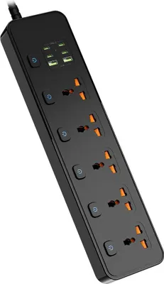 Zdjęcie produktu dla INF Listwa zasilająca 5 gniazd, przełączniki, porty PD i USB do ładowania