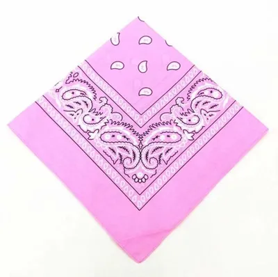 Zdjęcie produktu dla Go Go Gadget – 100% bawełna – bandana – chusta w stylu wiejskim – 55 x 55 cm – jasnoróżowa