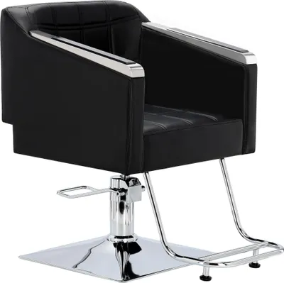 Produktbild von Friseurstuhl Pikos Hydraulischer Drehstuhl für Friseursalon Chromfußstütze Friseurstuhl