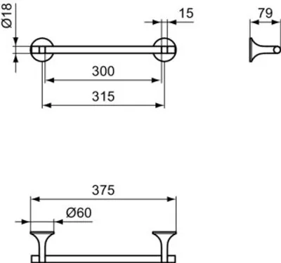 Immagine prodotto di IDEAL STANDARD T5512A2 La Dolce Vita portasalviette 375 mm