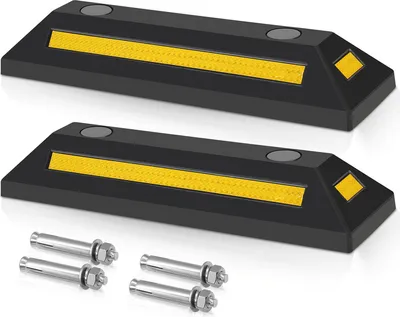 Produktbild von SWANEW 2X Zarážka na kolesá Bumper Stop Garáž 54x15x10cm Parkovací priestor Spacer