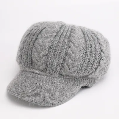 Immagine prodotto di INF Cappello a becco d'anatra lavorato a maglia Grigio