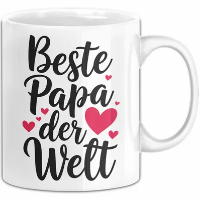 Produktbild von Papa Tasse Geschenk Bester Papa Der Welt Geschenkidee Vatertag Geburtstag (Weiß)