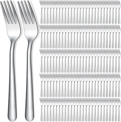 Produktbild von Set mit 300 Edelstahlgabeln, 20,3 cm, Gabeln für Großpackungen, Restaurantbesteck, hochglanzpoliert, für Salate und Desserts zu Hause, im Hotel, in der Küche und bei Veranstaltungen