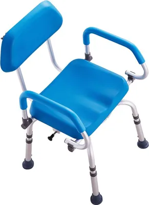 Produktbild von Duschstuhl 360° drehbarer Duschsitz & schwenkbare Armlehnen Gepolsterter Sitz 300 lbs