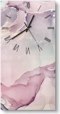 Produktbild von DEQORI Glasuhr 30x60 cm Römisch 'Elegante Farbströme' Wanduhr Glas Uhr Design leise Küchenuhr