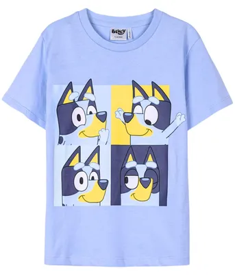 Produktbild von Bluey T-Shirt für Jungen, Hellblau, 100% Baumwolle, gerader Schnitt, 98 cm